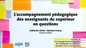 L’accompagnement pédagogique des enseignants du supérieur en questions