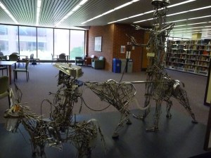 La sculpture de la BU santé