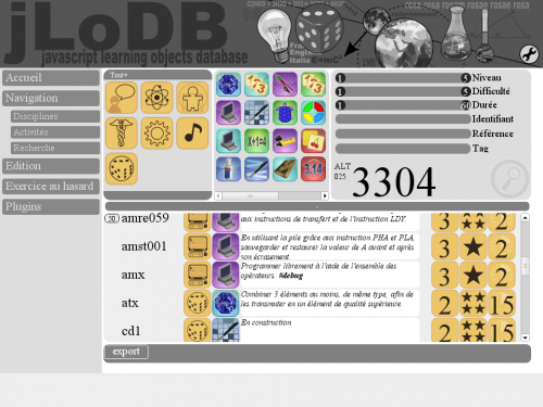 Le site jLoDB