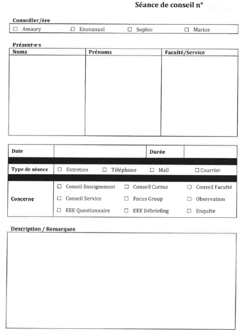 Fiche rapport conseil